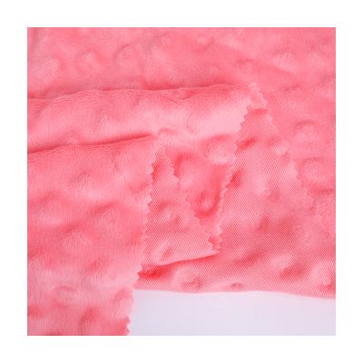 China The fabric is factory supply fluffy plush polyester bubble elastic dye lamination fleece for sale