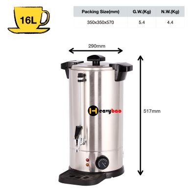 China Keep Warm Factory Large Electric Hot Water Boiler With Dispenser Stainless Steel Electric Kettle Boil Dry Protect Heater Urn for sale