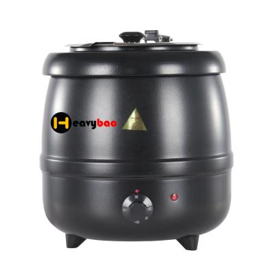 China Heavybao Commercial Kitchen Hot Sell Hotel Buffet Equipment Black Coated Stainless Steel Electric Soup Kettle in UK/Soup Pot/Heating Boiler for sale