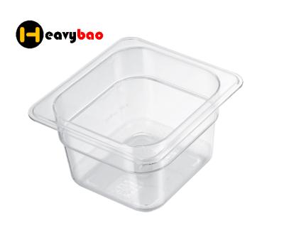 China Food Storage NSF Certificated PC Food Pan Hotel Gastronorm Food Container Recycle Food Storage Box For Canteen Restaurant for sale