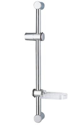 China stainless wall mount shower sliding bar set rainshower pipe chromed soap dish for sale