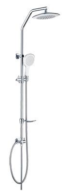 China Wall Mount Rainfall Bathroom Shower Set stainless column pipe with ABS handheld shower head function for sale