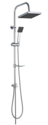 China Wall Mount Rainfall Bathroom Shower Set stainless column pipe with ABS handheld shower head function for sale