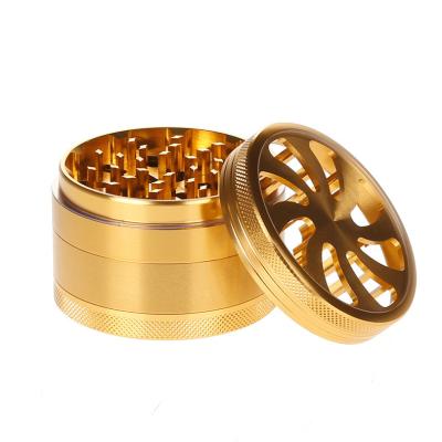 China New-fashion 2.5 inch four-layer aluminum alloy metal smoke grinder wholesale LV630P for sale