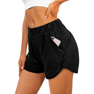 China Breathable 2021 Women's Summer Loose Quick Dry Athletic Sports Fitness Shorts With Pockets for sale