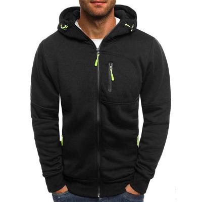 China Men's Anti-Wrinkle/Poly Zipper Casual Sweatshirts Sports Fashion Sweatshirts 3XL Cotton Zip Up Hoodie For Men for sale