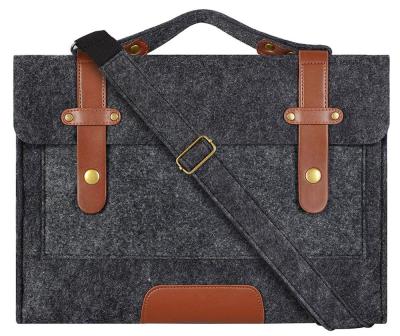 China Protect Tablet Laptop Sleeve Bag High Quality Black Felt 13/13.3 Inch Felt Laptop Bag For Macbook for sale