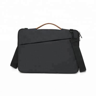 China Waterproof Leather PU Handle Laptop Bag For 13.3 Inch Laptop Shoulder Bag OEM Laptop Bag Mac Book Pro for sale