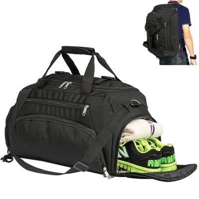 China Fully Protective Gym Sports Duffel Bag Backpack For Men/Women Travel Waterproof Duffel Bag With Shoe Compartment 40L for sale