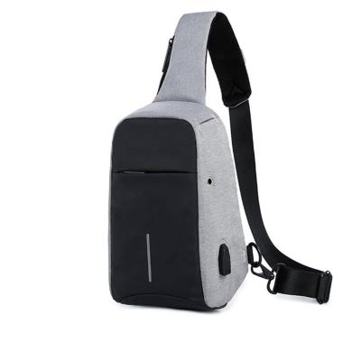 China Waterproof Anti Theft Cross - Body Bag Sling Bag Outdoor Sports Anti Theft Chest Bag With USB Charging Port for sale