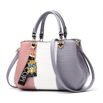 China Fashoion Hot Selling Gray Waterproof PU Leather Women Shoulder Bag Women Tote Hand Bag Lady Handbag for sale