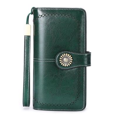 China 2020 Amazon RFID Hot Sale RFID Wallet Ladies Long Leather Wallet Large Capacity Purse for sale