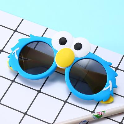 China Big Eyes Children's Protection UV Sunglasses Cute Cartoon Lenses New Fashion Sunglasses Silicone Glasses Wholesale for sale