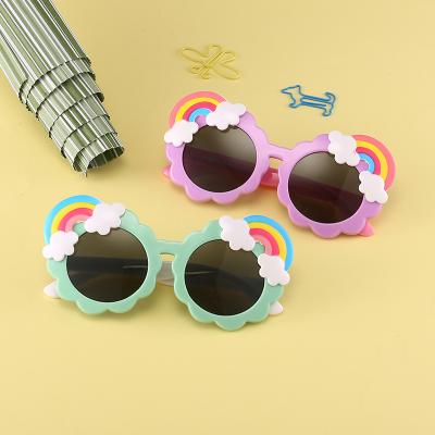 China Fashion sunglasses new candy color round frame sunglasses children's rainbow shape creative sunglasses polarized sunglasses for sale