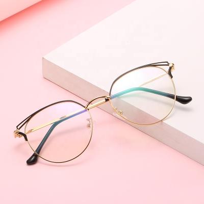 China Reading Glasses/Myopia Glasses/Modern Women Cat Eyewear Optical Glass Frames Metal Glass Frame Stock Designer Sunglasses for sale