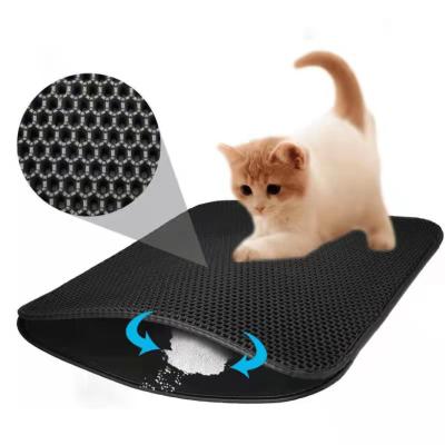 China Hot Selling Eva Double Layer Sustainable Wholesale Waterproof Cat Litter Mat Clean Amazon Pad for sale