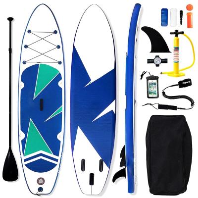 China Unisex OEM Factory High Quality Blue Green White Portable Inflatable Surfboard for sale