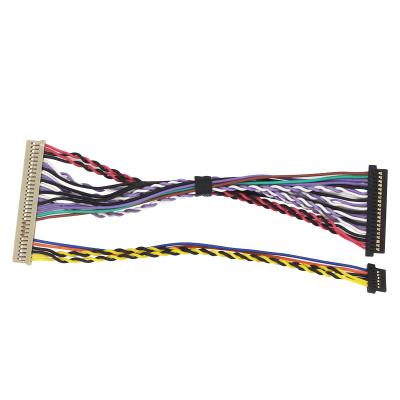 China OEM Ribbon 26 Pin Ribbon LVDS LCD Screen Display Custom Electronic Cable Harness Ribbon LVDS Cable for sale