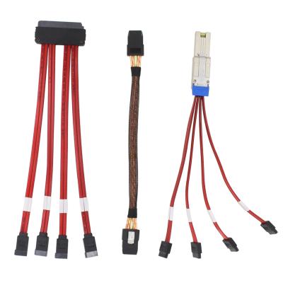 China MP3/MP4 player factory custom processing 32pin female to 7pin female X 4 HDD extension sata data cable 1 point 4 adapter data cable for sale