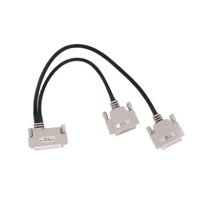 China MP3/MP4 Player Relay Customized Wiring Waterproof DB50PIN Connection to DB25PIN*2 D-SUB CABLE Wire Harness Electronic Cable for sale