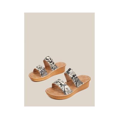 China Good Price New Product Snake Double Layer Outdoor Travel Fashion Wedges Sandals For Women 6A-12 for sale