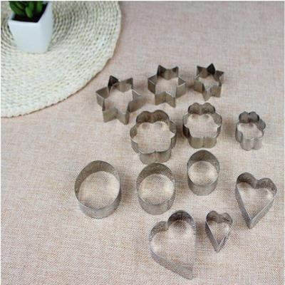 China Sustainable stainless steel cookie mold with round and star and flower and heart for sale