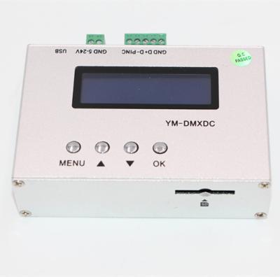 China DMX512 aluminum controller DMX RGB / rgbw led programmable controller with SD card for sale