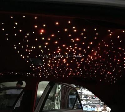 China Indoor use /dry location car use changeable 1W color led car light roof top fiber optic motor ceiling star light for sale