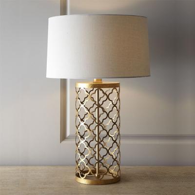 China Stainless Steel Modern Antique Metal Table Lighting Indoor Brass Lamp For Dubai Hotel Furniture for sale