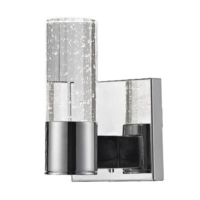 China Factory Price Stainless And Crystal Luxury Decorative LED Wall Sconce With Bubble Inside Decor for sale