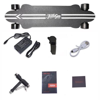 China Youngsters EU free shipping factory prices longboard 4wd electric skateboard canadian maple deck long board skateboard electric for sale