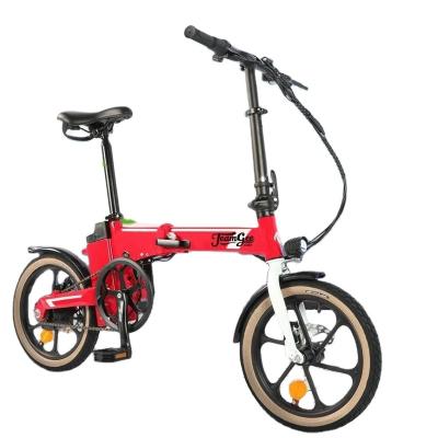 China Folding Body Teamgee Folding Electric Bike 16 Inch Tires 250W Motor 7.8Ah Lithium Battery for sale