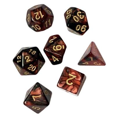 China Durable Marbled Dnd Solid Polyhedral Resin Acrylic Dice Board Or Card Games Dungeons Dungeons And Plastic Dragons Dice Set for sale