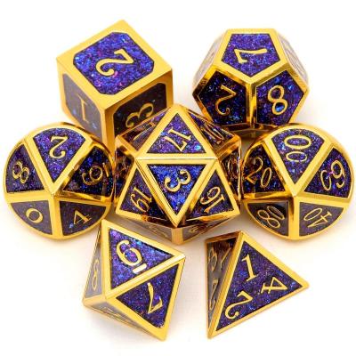 China DND Games Metal Die Cut Custom Clear Trpg 7pcs By 20 Sided Faces Dnd D&d Pearl Color Starry Color Polyhedral Plastic Dies Set for sale