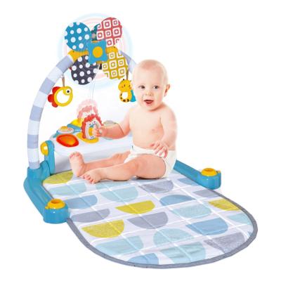 China With Musical Piano and Hanging Toys Kids Windmill Rotary Musical Mat Baby Activity Gym Toy Kick n Play Piano Soft Mat for sale