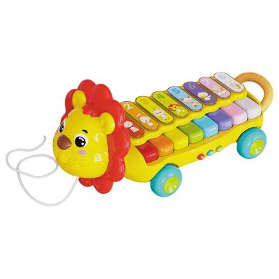 China Eco-friendly Keyboard Piano Xylophone Rolling Baby Activity Toy 3-in-1musical Electric Music Toys For Kids for sale