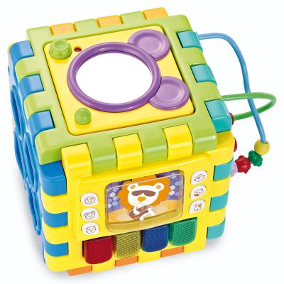 China With Piano Baby Activity Musical Light DIY Kid's First Learner Cube Educational Toy for sale