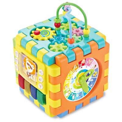 China Baby Sensory Educational Toys Shape Sorter Musical Musical For First Cartoon Activity Learning Cube for sale