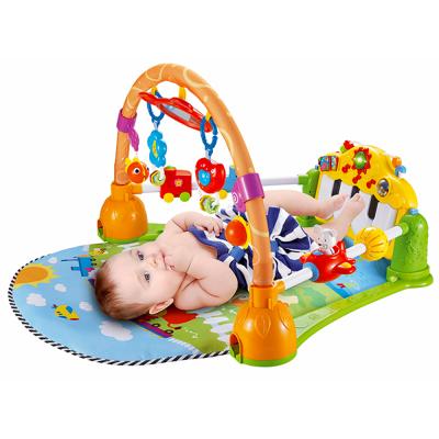 China Design Mobile Newborn Animal Soft Colors Cartoon Rattle Piano Keyboard Baby Crawling Play Mat for sale