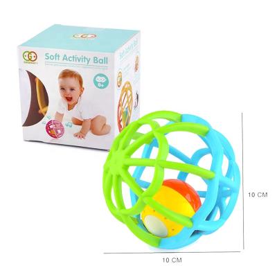 China Eco-friendly Non-toxic Wholesale Kids Gift Colored Plastic Musical Flashing Light Baby Rubber Ball Toys for sale