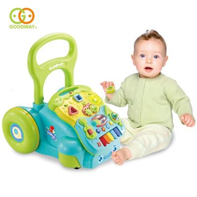 China GOODWAY First Safe Learning Musical Trolley Toy Muti-funtional Stroller Baby Walker for sale