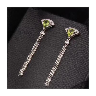 China 2021 CLASSIC Fashion Jewelry 925 Silver Plated Peridot Gemstone Peridot Gemstone Price Very Beautiful 925 Fashion Jewelry for sale