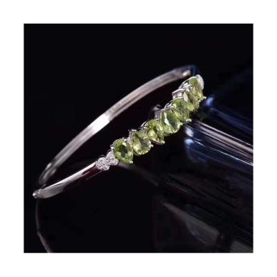 China New Trendy Olivine Fashion Jewelry 925 Silver Plated 18K Gold Prices for sale