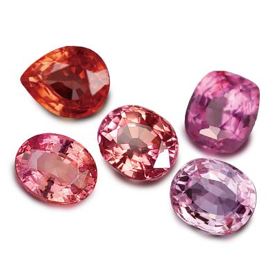 China New Arrival Natural Multi Color Sapphire Drop 5.44-6.18mm Multi Color Sapphire For Wholesale for sale