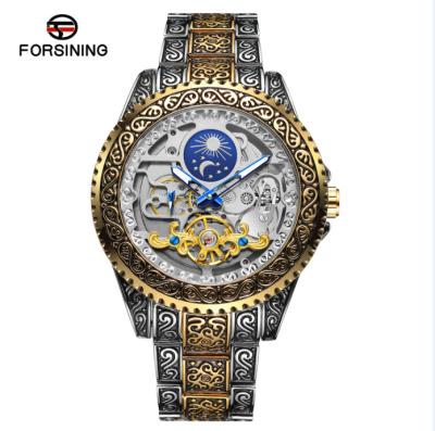 China Gold Power Reserve Forsining Factory Men's Watch Custom Watch Automatic Mechanical Watches For Wristwatches Man for sale