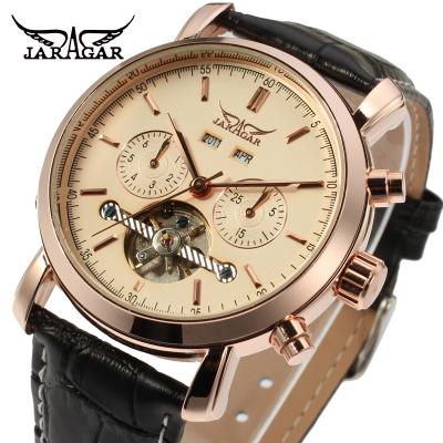 China New Product New Product Jaragar Brand Luxury Men's Movement Automatic Mechanical Watch Multifunctiion Mens Tourbillon Watches Day/Date for sale