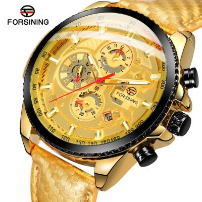 China LOW MOQ Gold Resistant Wholesale Luxury Automatic Date Forsining Day/Date Novelty Wristwatches Men Brand Mechanical Watch for sale