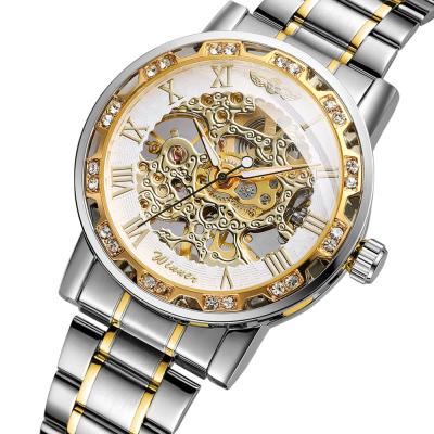 China Power Reserve China Factory New T-Winner Men Watch Skeleton Logo Stainless Steel Band Mechanical Custom Wristwatches for sale