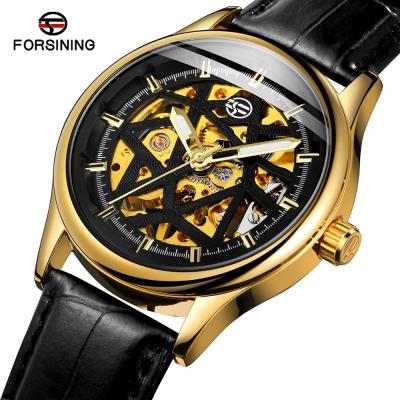 China Power Reserve Forsining Mens Watches Brand Your Own New Arrive Cheap Jam Tangan Handwinder Fashion Casual Skeleton Mechanical Watch For Man for sale