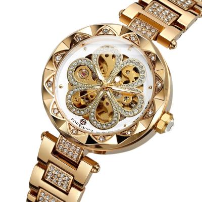 China Power Reserve Forsining 2021 Luxury Women Watched Mechanical Automatic Waterproof Wrist Watch Rose Gold China Manufacturer OEM for sale